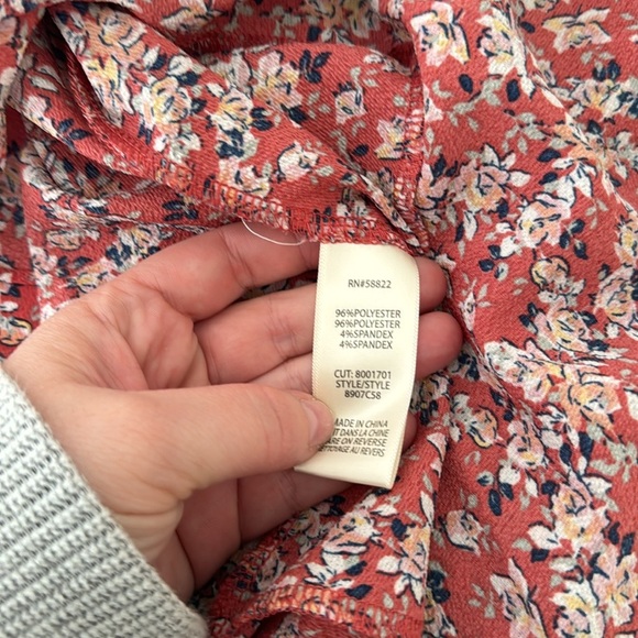 Max Studio Red Floral Wrap Summer Sleeveless Dress Size XS - Picture 6 of 6